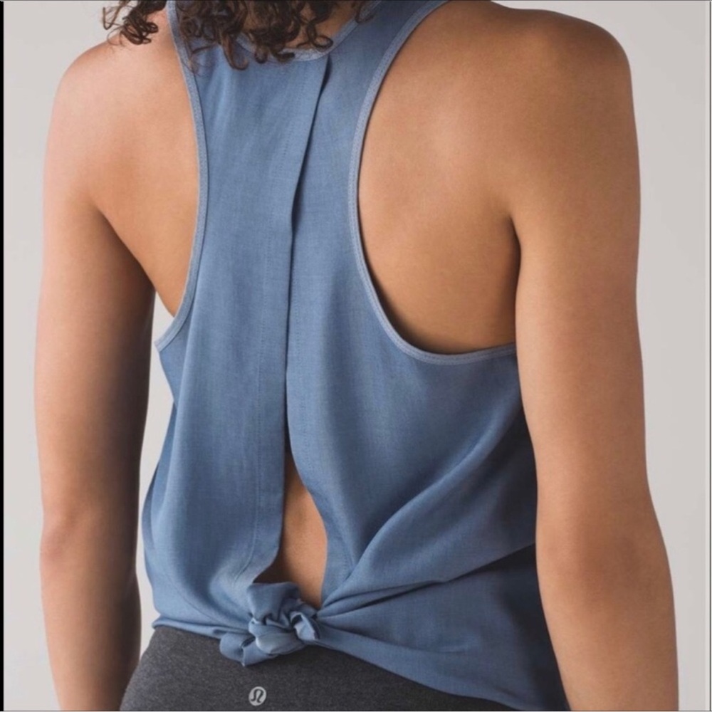 Lululemon All Tied Up Tencel Denim Tank S/M